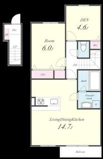 リマーレ道徳【2階】の間取り