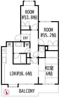 ファミールヴィラ多摩【3階】の間取り