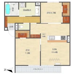 GRAMM桃山筑前【1階】の間取り