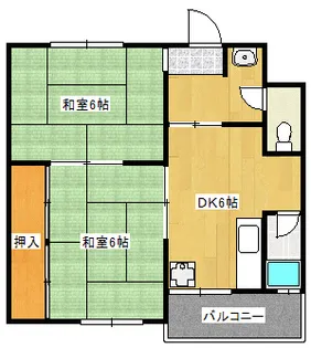 プラザハイツ【2階】の間取り