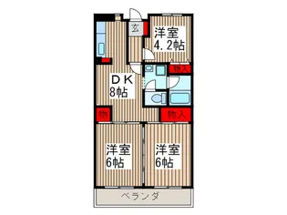 グランシャリオ【2階】の間取り