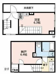 バークレーコート御徒町【1階】の間取り