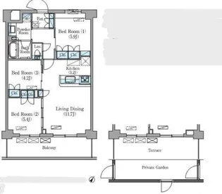 NIIYA平和台【1階】の間取り