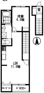 Polaris(ポラリス)【2階】の間取り