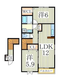 センゲンマエ プログレッソ【2階】の間取り