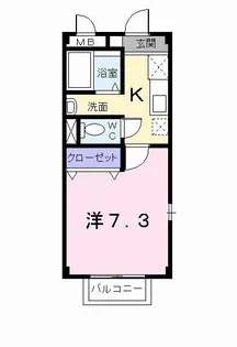 ジュネス博多南II【1階】の間取り