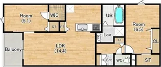 ブルームひまわり【2階】の間取り