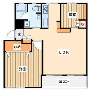 鶴見ハイツK棟【4階】の間取り