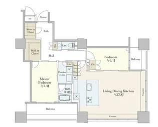 ガレリアグランデ【14階】の間取り