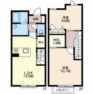 エテルノ レガーロ B【2階】の間取り