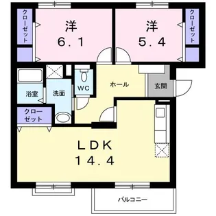 アーバンサクライC棟【1階】の間取り