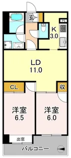スタシオン鴫【6階】の間取り
