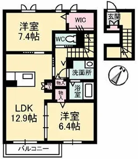 セーブル【2階】の間取り