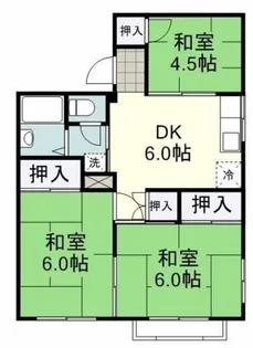 グリーンハイツ清水【2階】の間取り