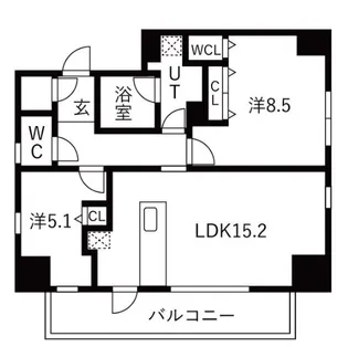ザ・レジデンスパーク栄【15階】の間取り