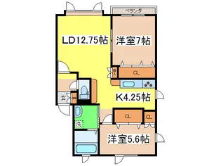 プライズII【2階】の間取り