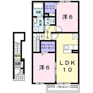 プラシードS.K【2階】の間取り