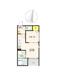 Luxe一之江【2階】の間取り