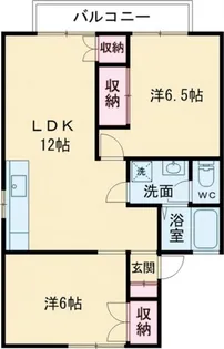 一色ハイツII B棟【2階】の間取り