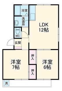 ハイツ明和 B【4階】の間取り