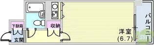 朝日プラザアルファポート神戸【4階】の間取り