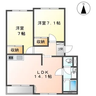 グランディアKS【2階】の間取り
