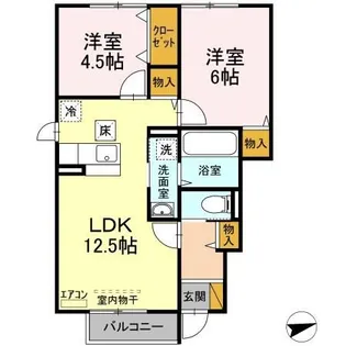 コンフォール・ウィット【1階】の間取り