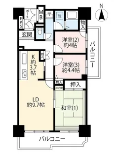 UR光が丘パークタウン 大通り南【11階】の間取り
