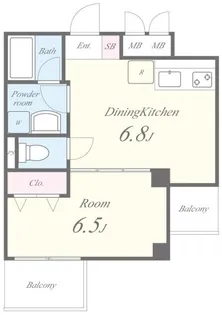 エルミタージュ【3階】の間取り