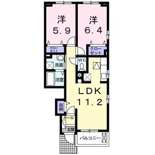 グラン ヴィリオ【1階】の間取り