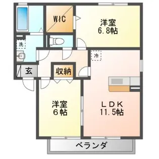 スプランデュールA棟【2階】の間取り
