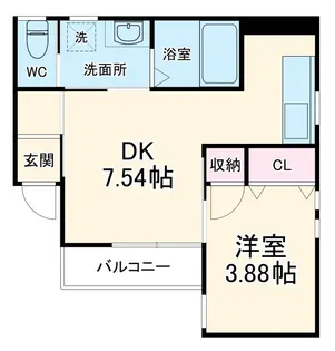 ローズハウス弐番館【3階】の間取り