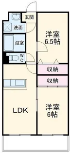 エバーグリーン【1階】の間取り