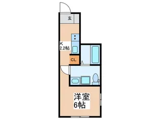 クレストコート東林間【1階】の間取り