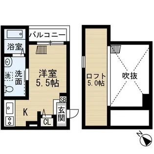 エテジア湊【1階】の間取り
