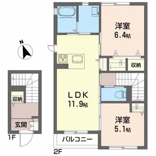 ザナドゥ ノース【2階】の間取り