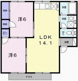 セジュールI.S.【1階】の間取り