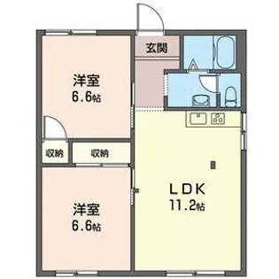 四ッ谷ハイツ【1階】の間取り