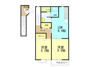 タートルクレイン B棟【2階】の間取り
