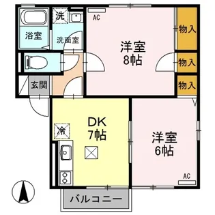 サンモールヴィレッジ C【1階】の間取り
