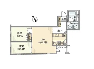プラウドジェム市ヶ谷【1階】の間取り