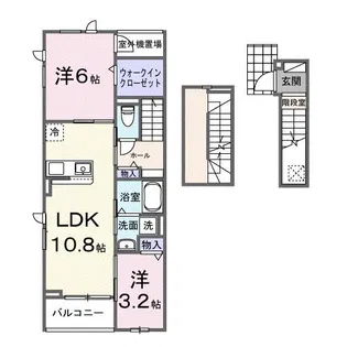 プラシード ウエスト【3階】の間取り