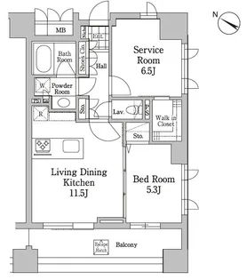 ユニコーンバリー恵比寿【5階】の間取り