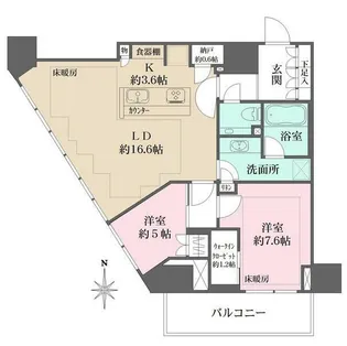 ザ・パークハウス三田タワー【3階】の間取り