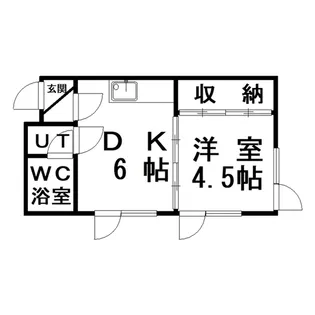 ハイツリバーサイド(愛国東)【2階】の間取り