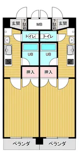 古川ハイム 二番館【6階】の間取り