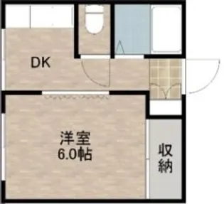 西部第3ハイツB【1階】の間取り