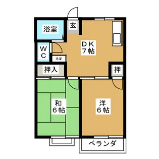 アーバンハイツ元町【2階】の間取り