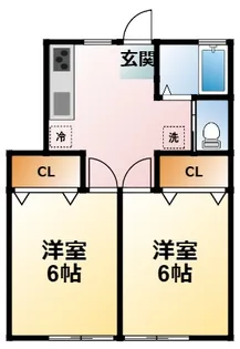 千葉県山武郡九十九里町片貝【アパート】の間取り