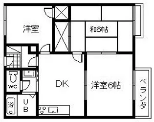 RICHチェリーハイツ【1階】の間取り